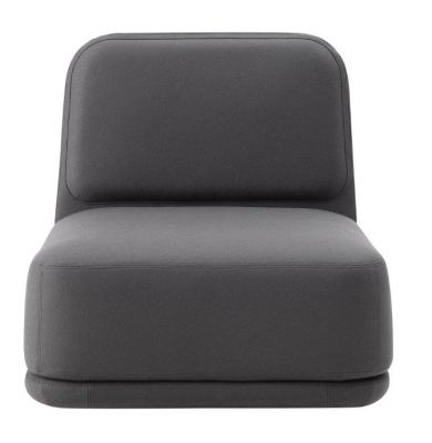 Grauer Sessel: Standby Sessel Medium von Softline, moderner Loungesessel für Wohnzimmer und Büro.